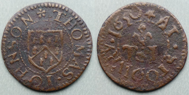 Sturry, Thomas Johnson 1650 farthing token N2757/1